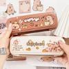 Cartoon  Pencil Case Large Capacity Plastic Pencil Bag Multifunctional Pen Organiser For Pen Markers School Supplies