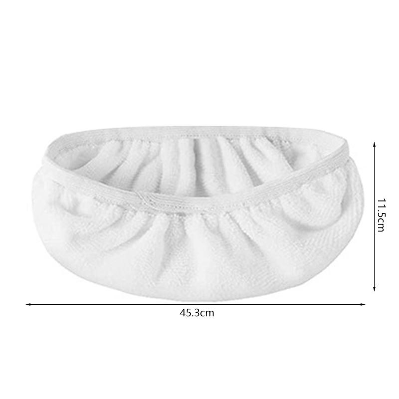 Mop Čisticí Podložka Mop Hadřík Kryt Zesílený Elastický Pás Plochý Korálový Fleece Mikrovlákno Ženilka Náhradní Rotační pro Koupelnu