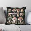 Forest Mushrooms Square Pillowcase Polyester Linen Velvet Printed Zip Decor Throw Pillow Case Home Cushion Cover