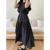 Round Neck Loose Casual Polka Dot Dress