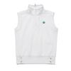 Blu DoT Sleeveless Half Zip T shirT Plus Wh