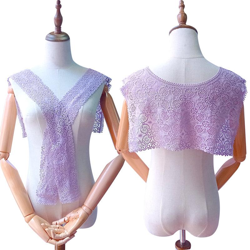 

Temperament Modeling Hollow Lace Scarf Small Shawl Scarf Intellectual Beauty Small Fresh Versatile Decorative Vest College Style светло-фиолетовый