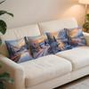 4PCS Christmas Pillow Covers: Beautiful Floral Design with Sun & Snowflakes, Ideal for Holiday Decor, Sofa Lumbar Cushion Covers