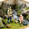 1:87 Scale Miniature Hiking Backpackers Rock Climbing Resin Figurines For Home Decors And Model Displays