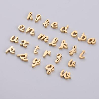Perline Alfabeto A-Z in Acciaio Inossidabile Foro Piccolo 1,8 mm Accessori Fai da Te