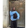 Fauler Stil Rundhals Faux Nerz Pullover Damen Frühling Herbst Locker Gestricktes Oberteil Premium Langarm Pullover