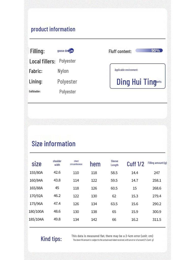 Xuezhongfei Unisex Langer Winterparka mit Kapuze und Gänsedaunenfüllung