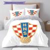 Croatia Football Pattern Bedding Home Decoration Birthday Gift (1 * Duvet Cover + 2 * Pillowcase, Without Core),fan Merchandise.