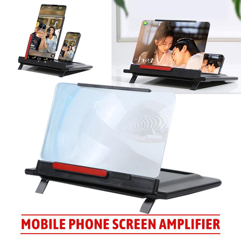 

Pdtoweb 12-дюймовая лупа для экрана мобильного телефона, 3D-усилитель видео, подставка для смартфона, кронштейн