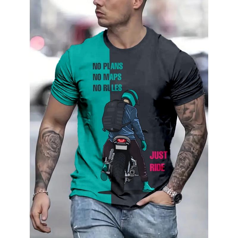 Cool Motorcycle Pattern Men's T-shirt