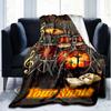 1PC Custom Name Music Faith Fusion flannel blanket versatile,all-season throw suitable for the living room,bedroom,camping,travel,and gift