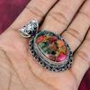Copper Multi Tourmaline Handmade Gemstone Pendant, 925 Solid Sterling Silver Pendant Beautiful Jewelry, Gift For Love