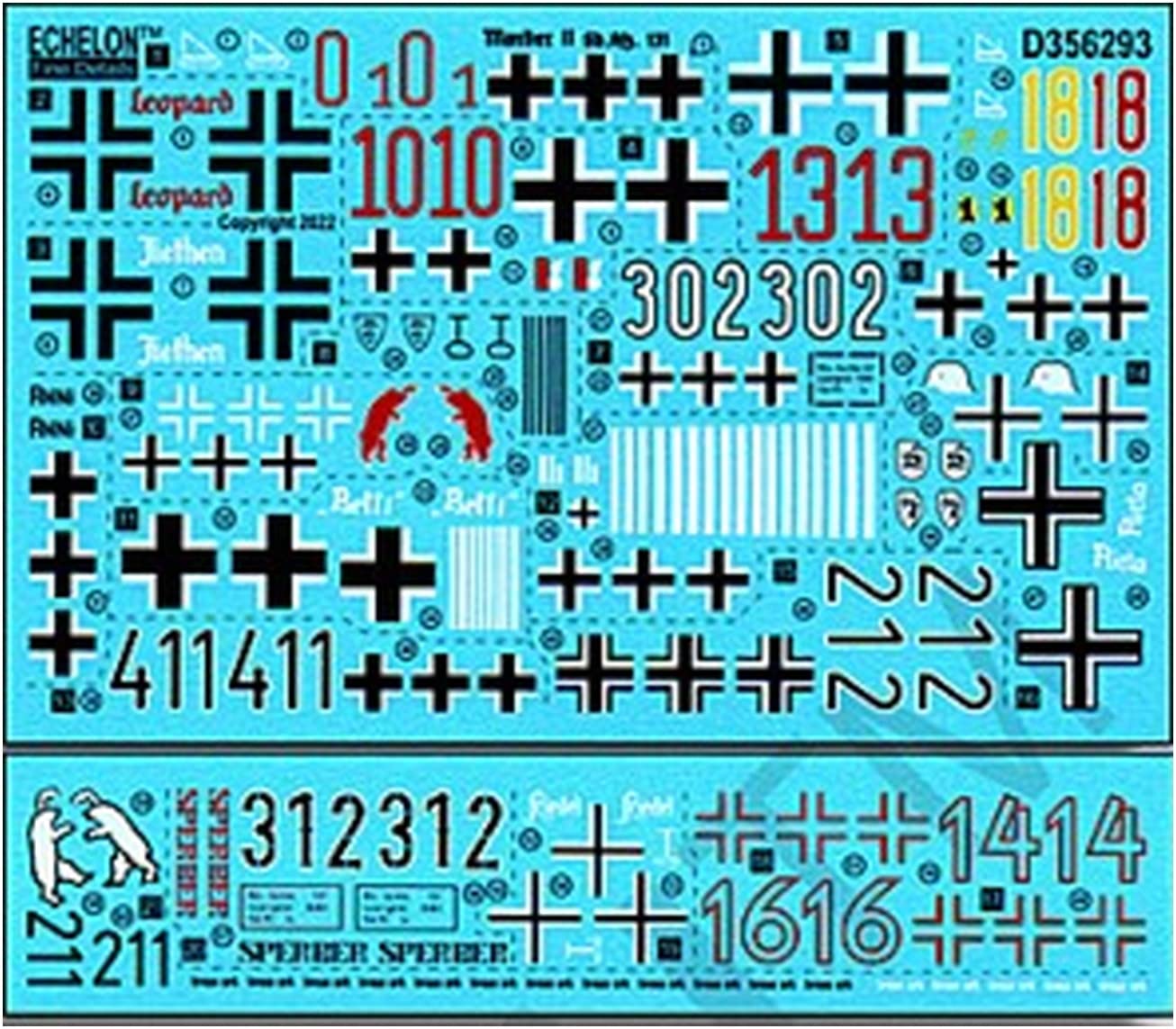 

ECHELON 1/35 Scale World War II German Sd.Kfz.131 Marder II Self-Propelled Anti-Tank Gun Plastic Model Decal D356293