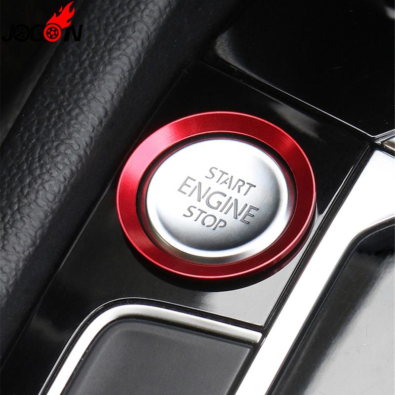 For VW Golf 7 MK7 VII GTI R Jetta CC Arteon Passat B8 Touareg T-roc Tiguan Car Engine Start Stop Button Ring Ignition Cover Trim