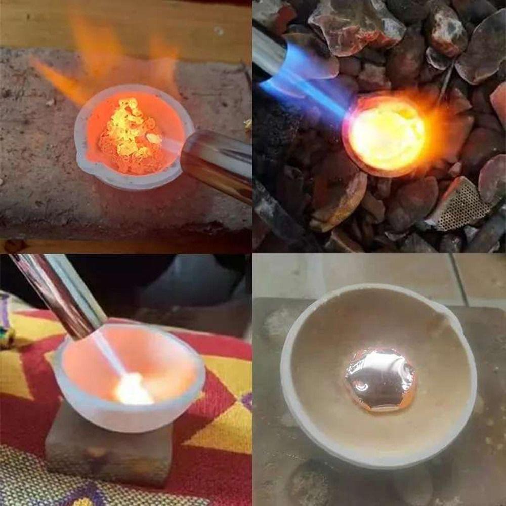 Jewelry Equipment Melting Crucible Jewelry Casting Container Molten Gold Bowl Quartz Bowl