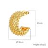 18K Gold Retro Light Luxury Style Stainless Steel Earrings for Women