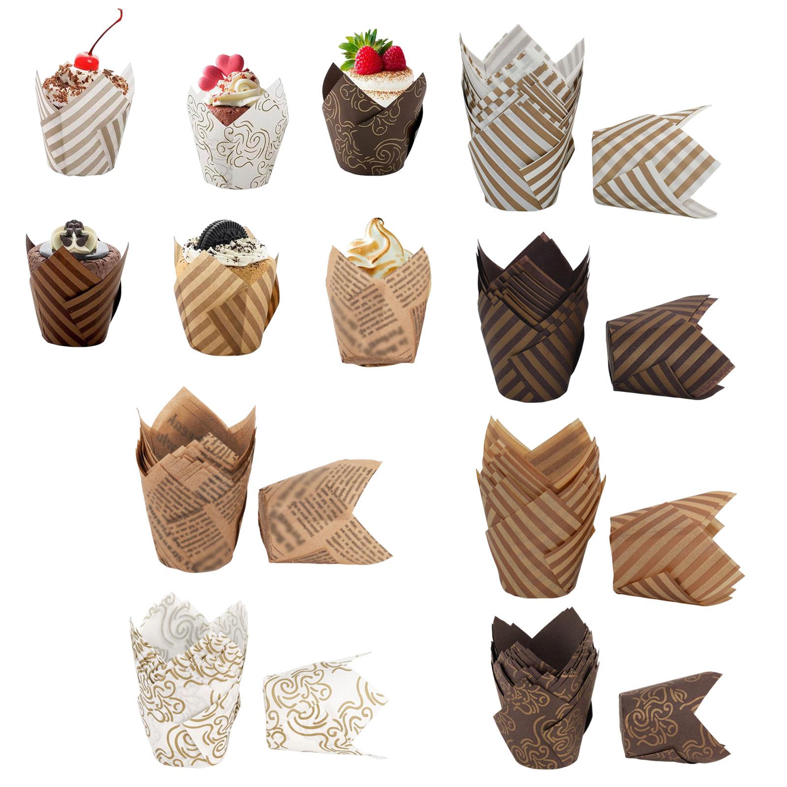 Cupcake Liners 50pcs Baking Cupcake Liners Holders Baking Paper Cups Liners For Party Weddings Birthdays Baby Clues Cake Topper