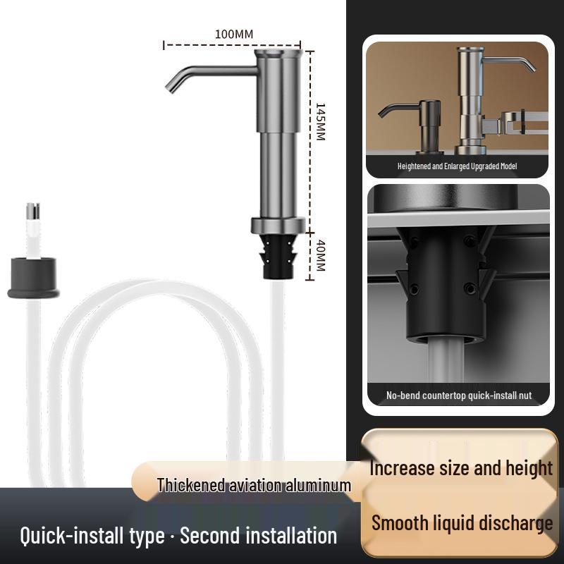 

Press-Type Kitchen Sink Soap Dispenser with Extended Pump for Easy Dishwashing