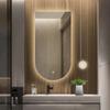 Arched LED Wall-Mounted Smart Bathroom Mirror with Lights