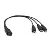 USB C Cable Simultaneous Charging Multiple Device Type C to Type C/Micros 5pin/Mini 5pin Fast Charging & Data Transfer