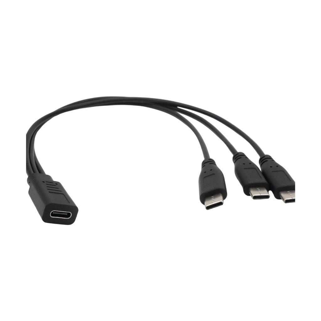 USB C Cable Simultaneous Charging Multiple Device Type C to Type C/Micros 5pin/Mini 5pin Fast Charging & Data Transfer