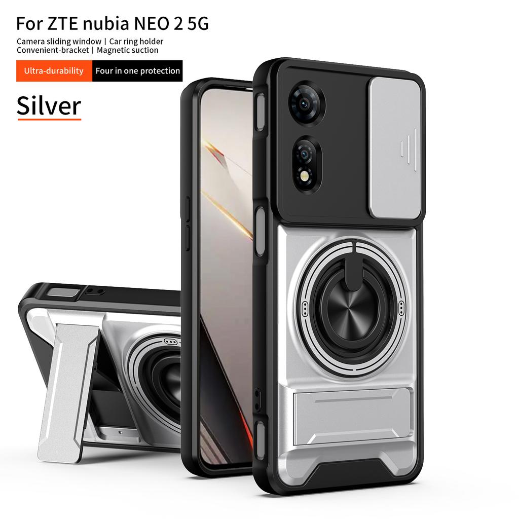Per ZTE nubia Neo 2 Custodia ZTE nubia Neo 2 Cover Custodia per Telefono Supporto Pieghevole Magnetico Magsafe Cover Blindata Militare Protezione Fotocamera