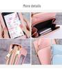 Korean-Style Women's Crossbody Phone & Cosmetic Bag: Touchscreen, Double Layer, Large Capacity
