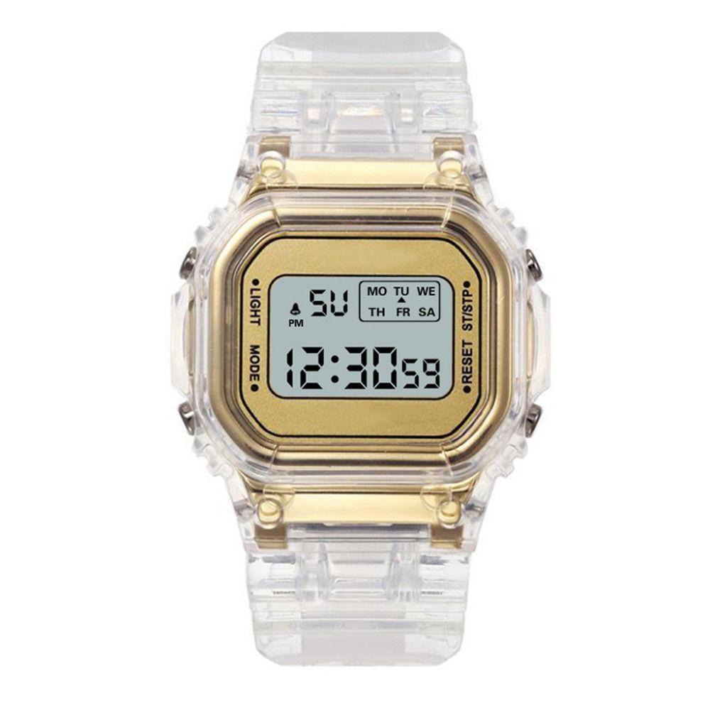 Transparent Watchband Digital Watch Clock Wristwatches Fashion Electronic Watches
