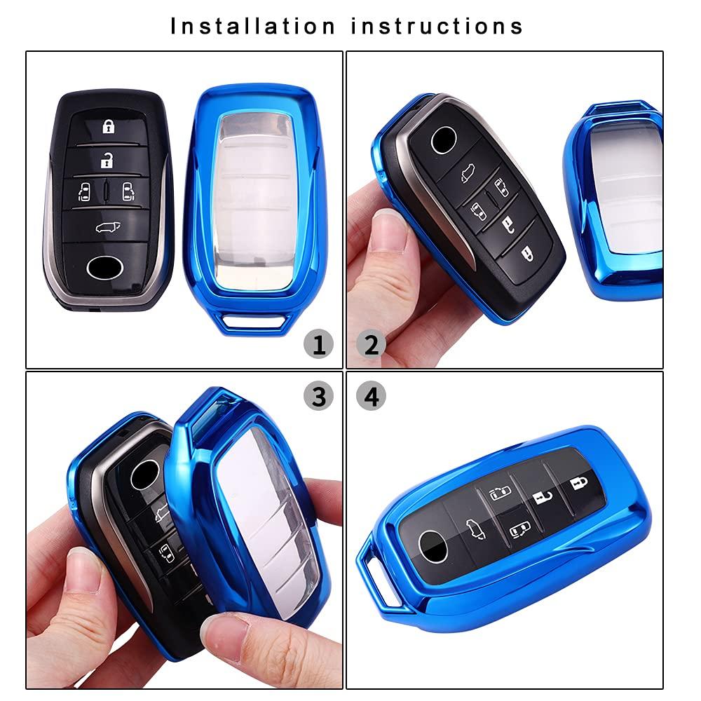 Toyota Key Case, Compatible with New Harrier, 80 Series, Hilux, GUN125, Land Cruiser 200