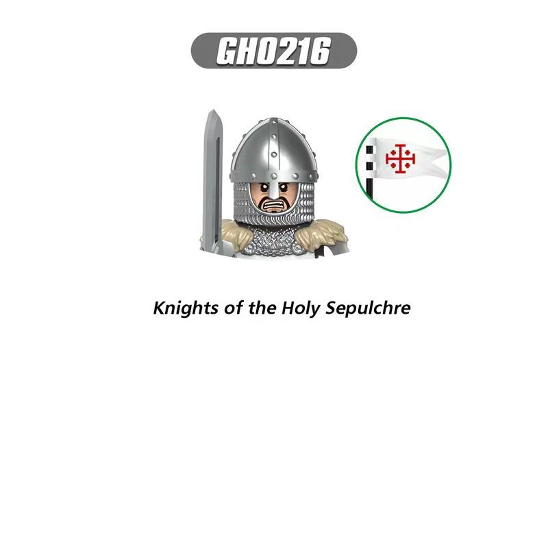 Mittelalterliche Ritter Serie Figuren Bausteine Krieger Soldaten Wachen Löwenherz Krankenhaus Deutscher Ritter Schlacht Hirte Kindergeschenk