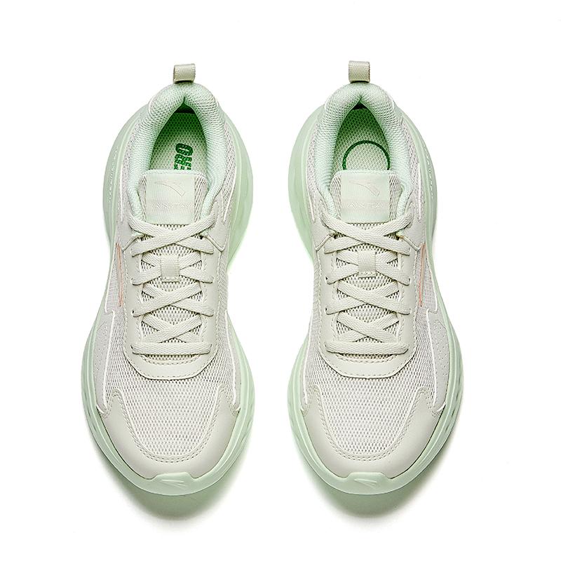 Anta Fashionable Comfortable Versatile Non-Slip Breathable Durable Low-Top Casual Running Shoes Women sneaker Gray-Green 922525570-1