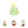 Frog Christmas Delightful Brooch Set Attractive Gold Alloy Pins For Fashion Accessories