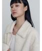 Make A Toast Teddy Half Coat Ivory Mbefct001Iv