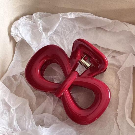 1/2Pcs Women Hair Claw Dot Print Plastic Hair Clamp with Strong Grip Anti-slip Teeth Large Size Shark Hair Clip
