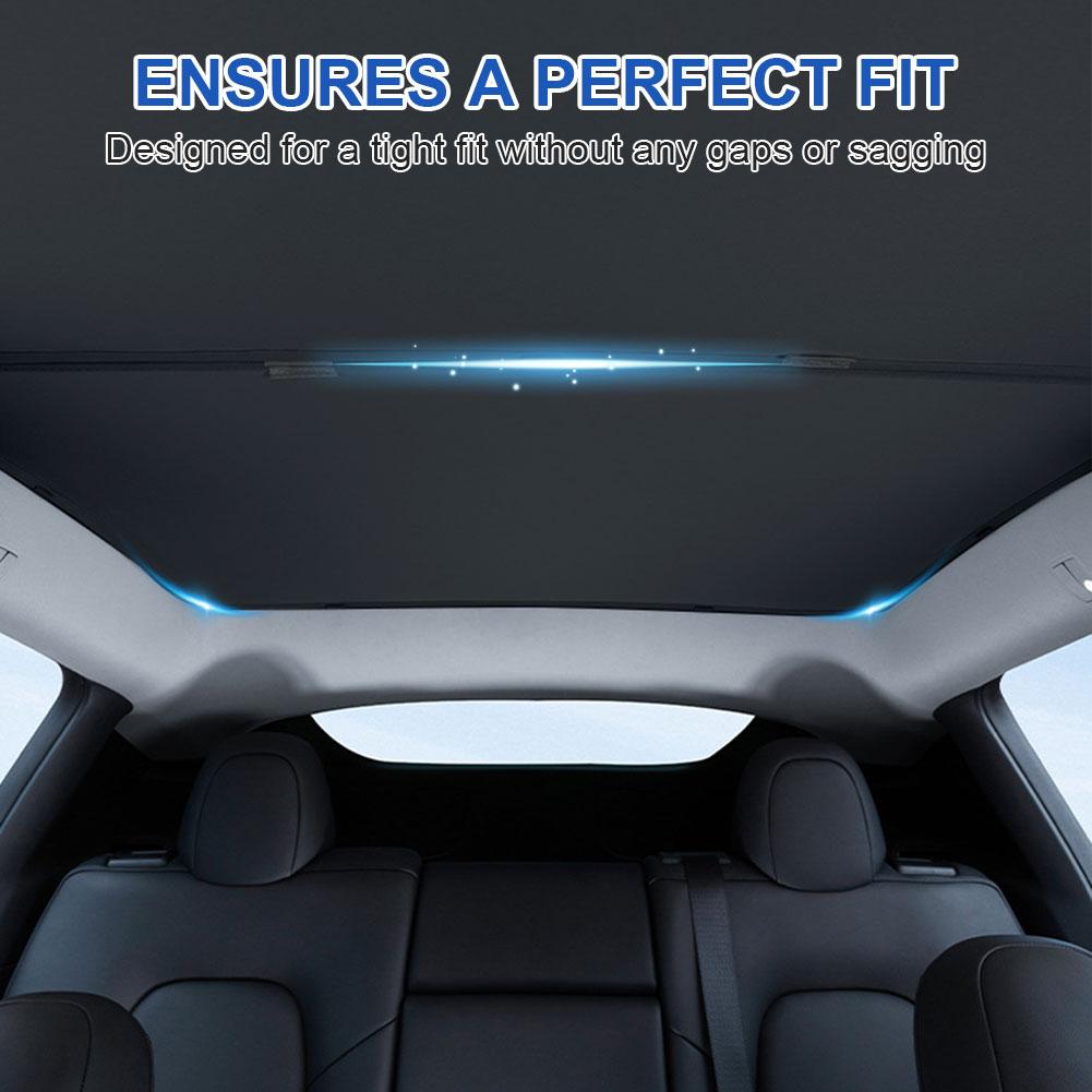 1Set Front Rear Skylight Sunshade Ultraviolet Isolation Front Rear Top Glass Window Roof Shade for Tesla Model 3 Highland 2025