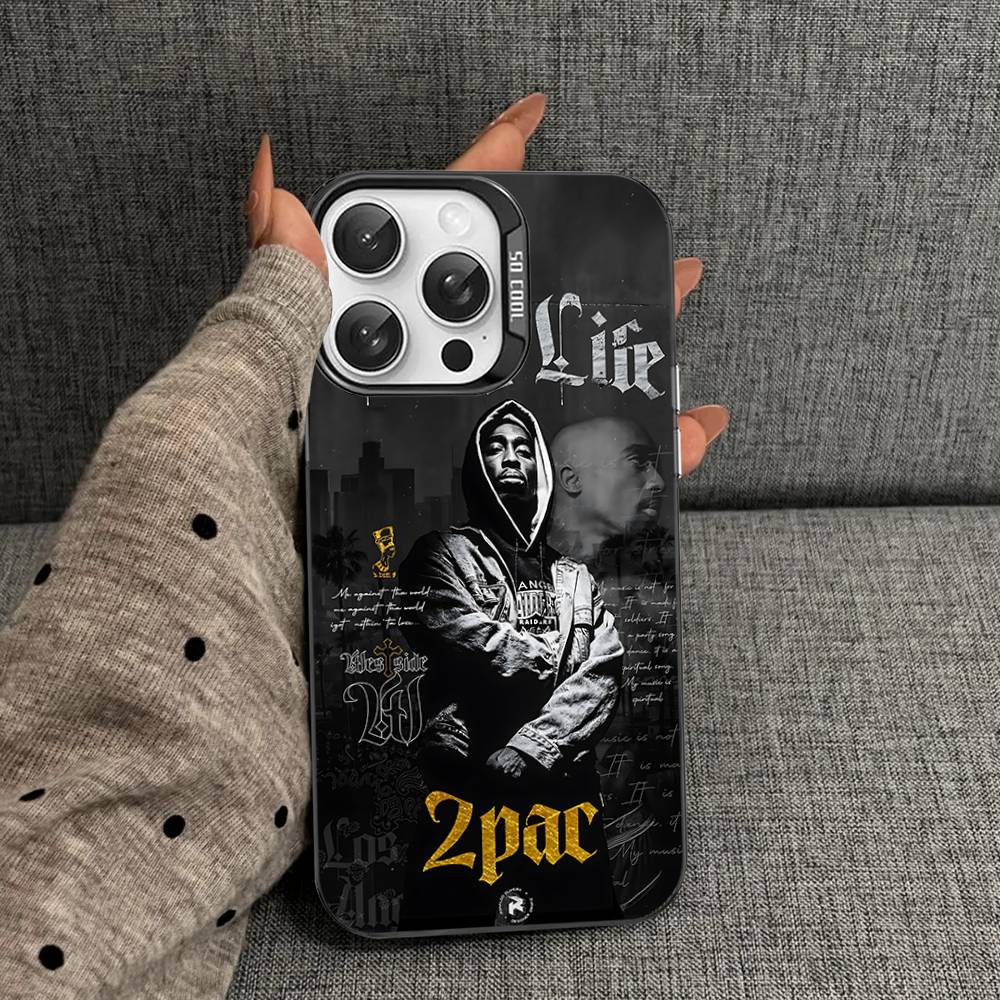 2Pac Hip Hop Singer Phone Cases For IPhone 17 16 15 14 13 12 11 Plus Pro Max Pro Color Matte Cover