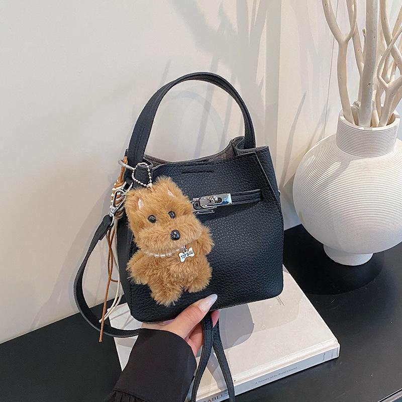 Handbag Small Handbag Multi-functional Crossbody Bag With pendant чёрный