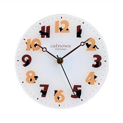 Orologio gatto nascondino (Marrone)