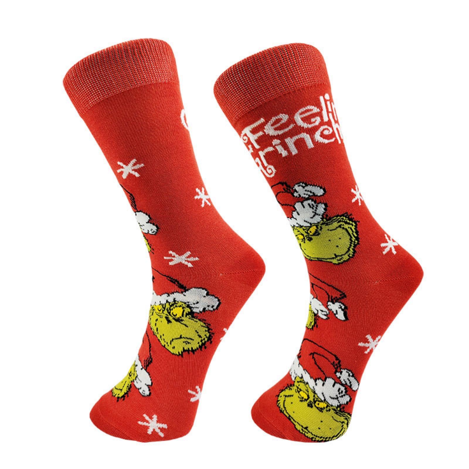 Рождественские Креативные Носки Мультяшные Вязаные Носки One Size