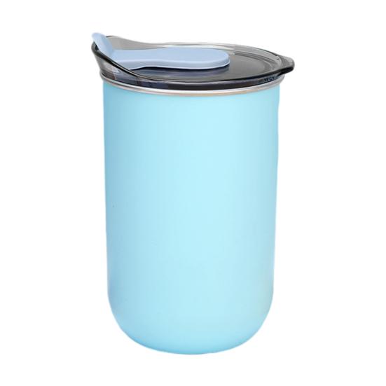 Water Cup 300ml Ergonomic Milk Cup Comfortable Grip Double-Layer Coffee Cup Tooth Brushing Cup Mouthwash Cup Multifunctional Mixing Cup