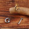 Right Grand ASTM F136 Titanium 16G CZ Moon Cartilage Earring Tiny Crescent Moon CZ Dangle Helix Tragus Conch Stud Ear Piercing