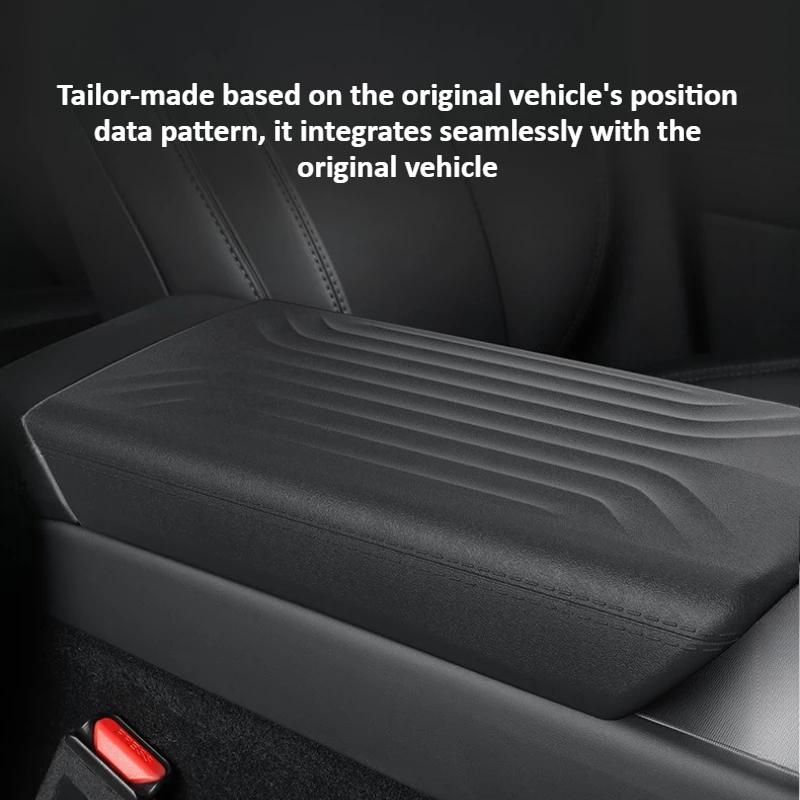 For Tesla Model Y Juniper 2025 TPE Handrail Box Protective Cover Armrest Box Shell Interior Modification Black Car Accessories