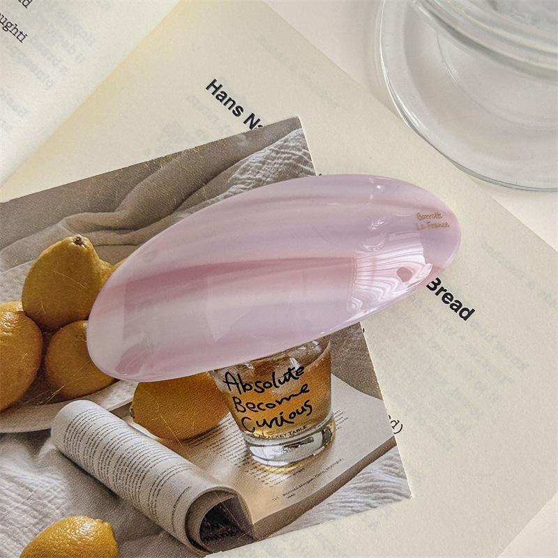 Essigsäure-Haarspange, Federspange für Mädchen, große Haarnadel, Kopfbedeckung, glänzende elliptische Bogen-Haarnadel, Haar-Accessoires