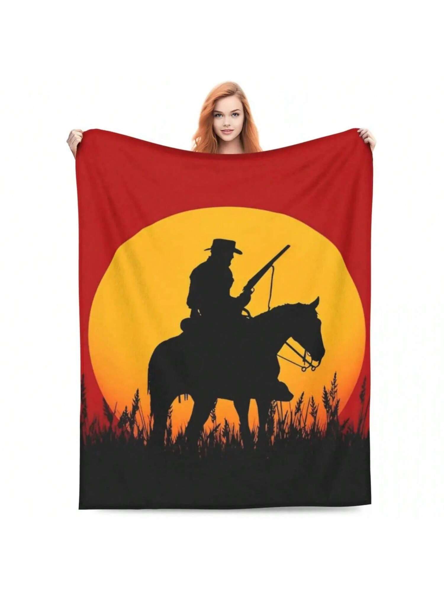 

Артур Морган Ред Редемпшнс Одеяло Корова Смешные Пледы Для Дома Отеля Дивана 125_100см Одеяло 75X95CM серый