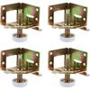 T Tulead Metal Leveling Feet M8 Heavy Duty Leveler Legs Adjustable Cabinet Levelers Furniture Feet Corner Furniture Levelers Bench Leveling Legs Pack