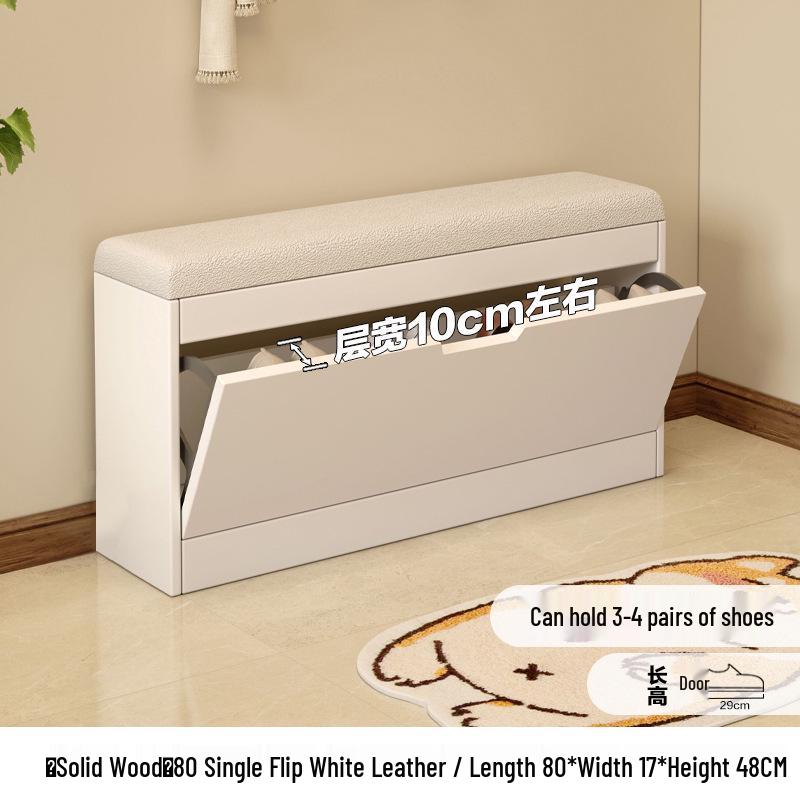 Flip-Top Shoe Cabinet & Bench: Multi-Functional Entryway Shoe Storage and Sofa Stool