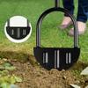 Half Moon Edger with Handle Manual Saw Tooth Step Edging Shovel for Grass Lawn Trimming Garden Or Si