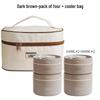 304 Stainless Steel Double-Layer Insulated Lunch Box with Lid for Office Workers & Students