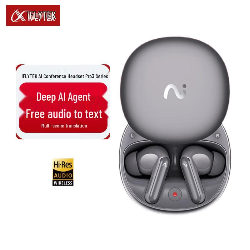 

iFLYTEK iFLYBUDS Pro 3 AI Translation Noise-Cancelling Bluetooth Earbuds