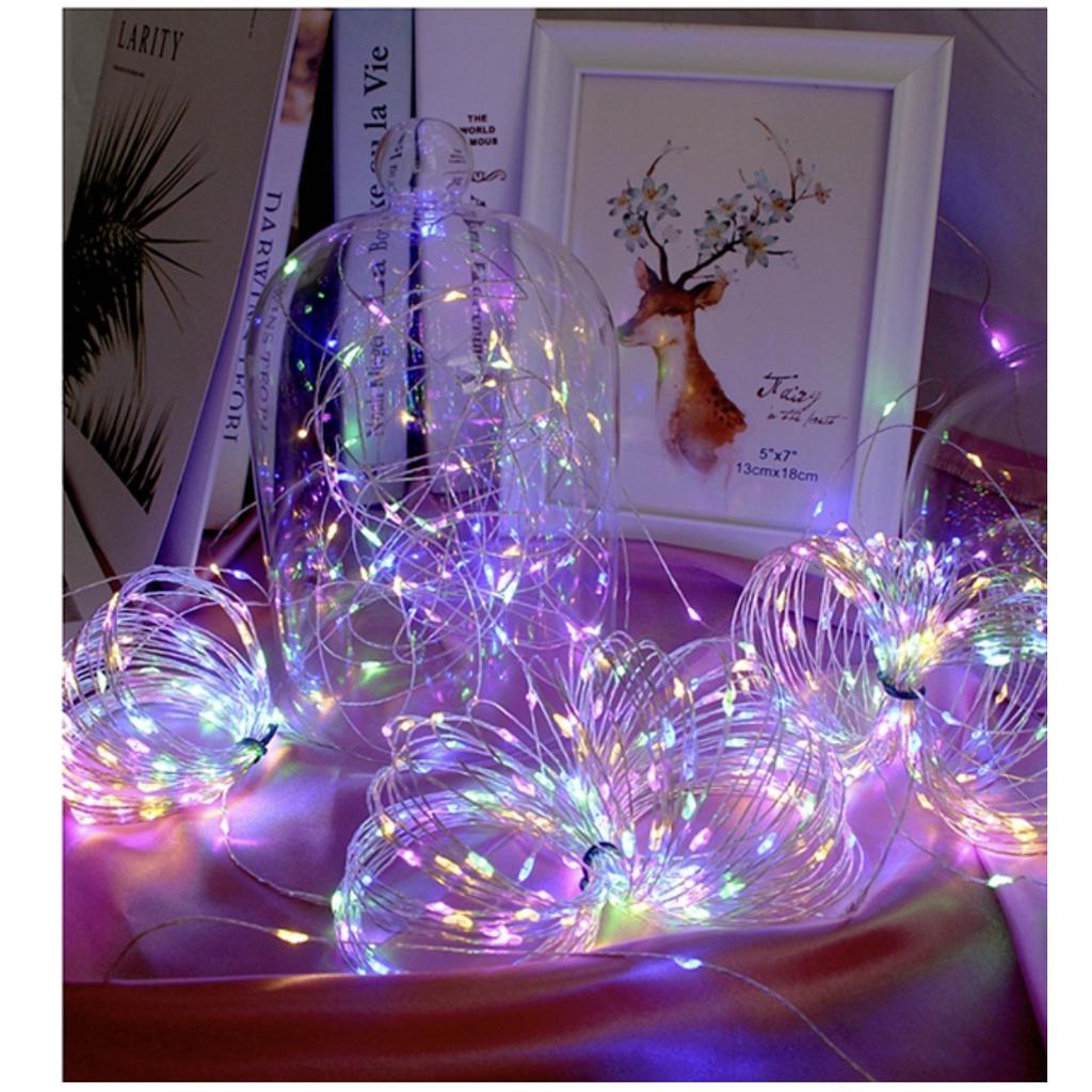 Wire lights 50x LED multicolor 5M + remote control powered by USB